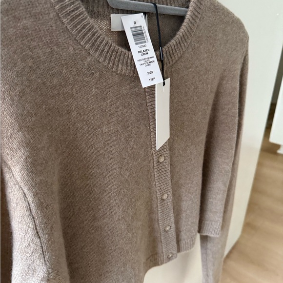 Aritzia Taupe Cardigan Cashmere Sweater - Picture 1 of 5